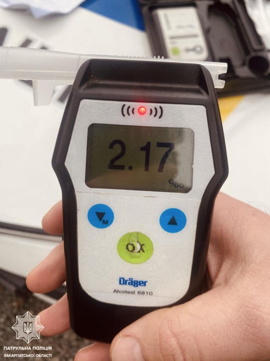 Зображення для статті: У Мукачеві затримали водія, який їхав напідпитку