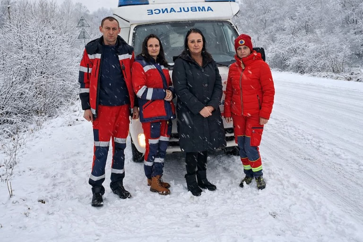 Зображення для статті: Сніг, ніч і життя під загрозою: як екстрена допомога доправила вагітну з Рахова до Ужгорода