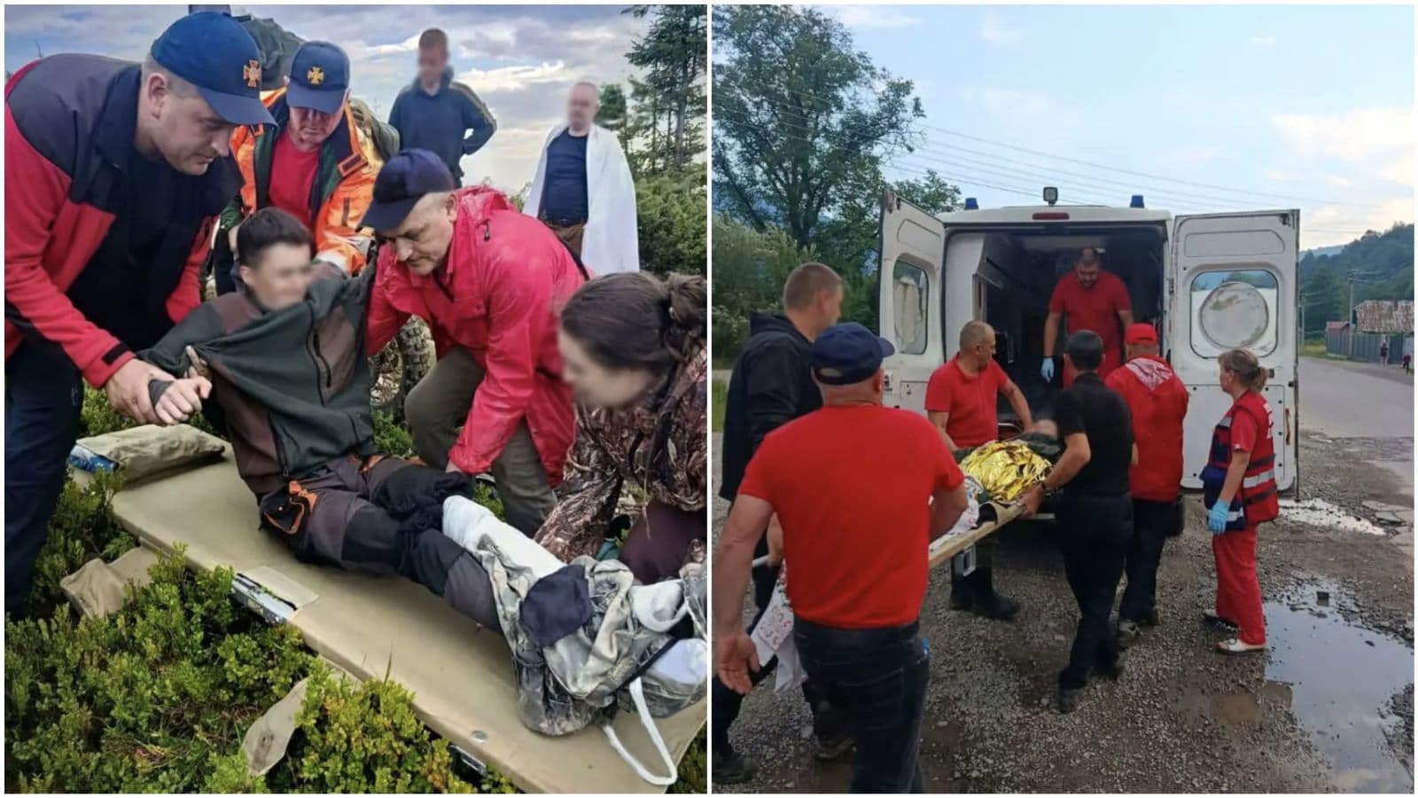 Зображення для статті: Похід у гори обернувся травмою: 17-річного закарпатця евакуювали рятувальники