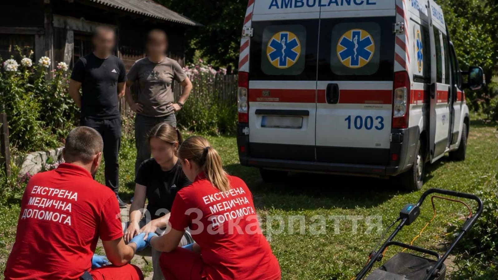 Зображення для статті: 16-річна дівчина на Закарпатті отримала електротравму під час косіння трави