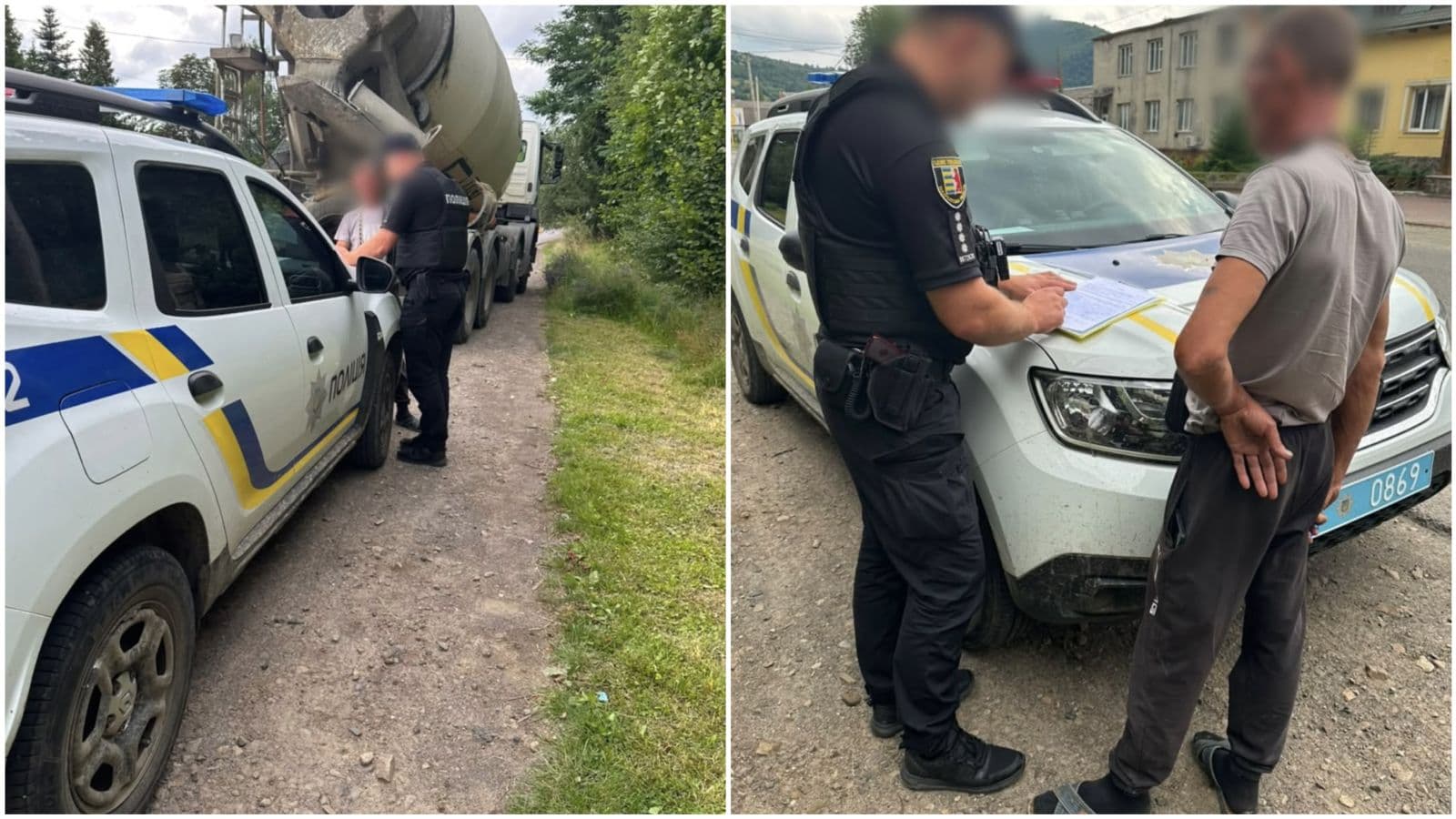 Зображення для статті: Біля озера Синевир чоловік вилив бетонні відходи: поліція встановила порушника