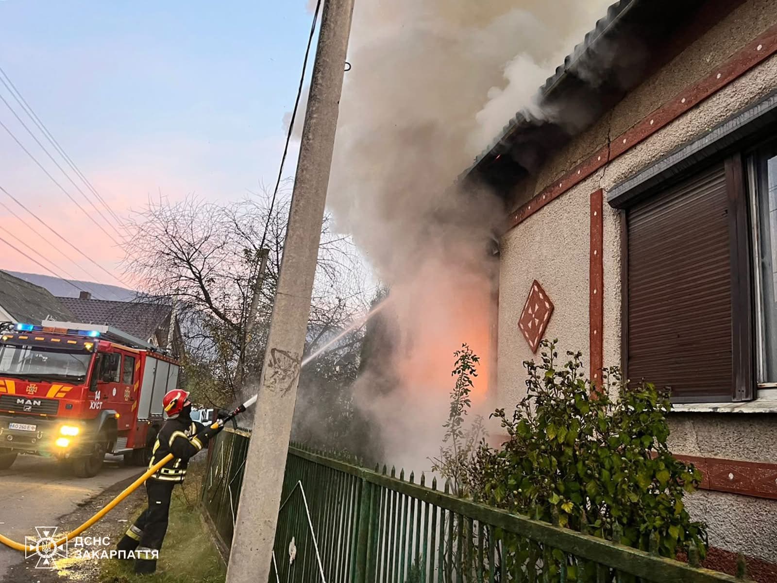 Зображення для статті: Трагічна пожежа на Хустщині: загинула жінка