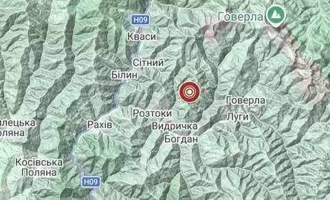 Зображення для статті: На Рахівщині зафіксували землетрус: підземні поштовхи сталися на глибині 7 км