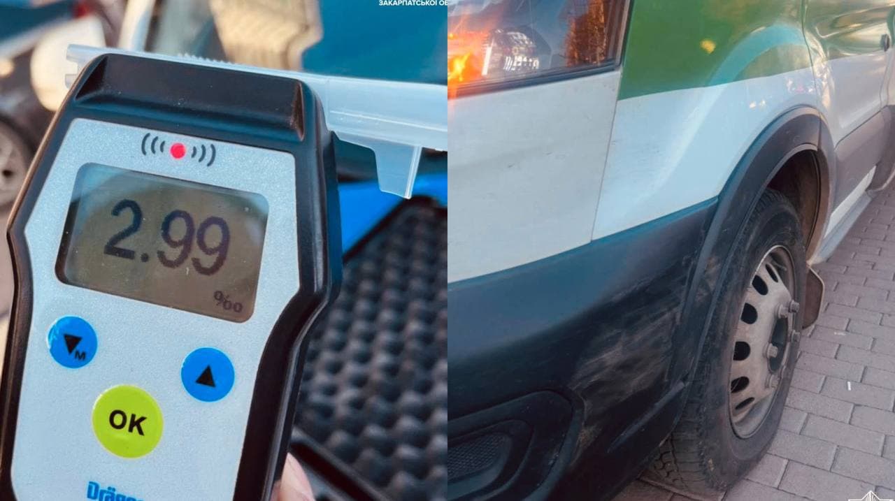 Зображення для статті: ДТП в Ужгороді: п’яний водій Mazda зіткнувся з авто на парковці