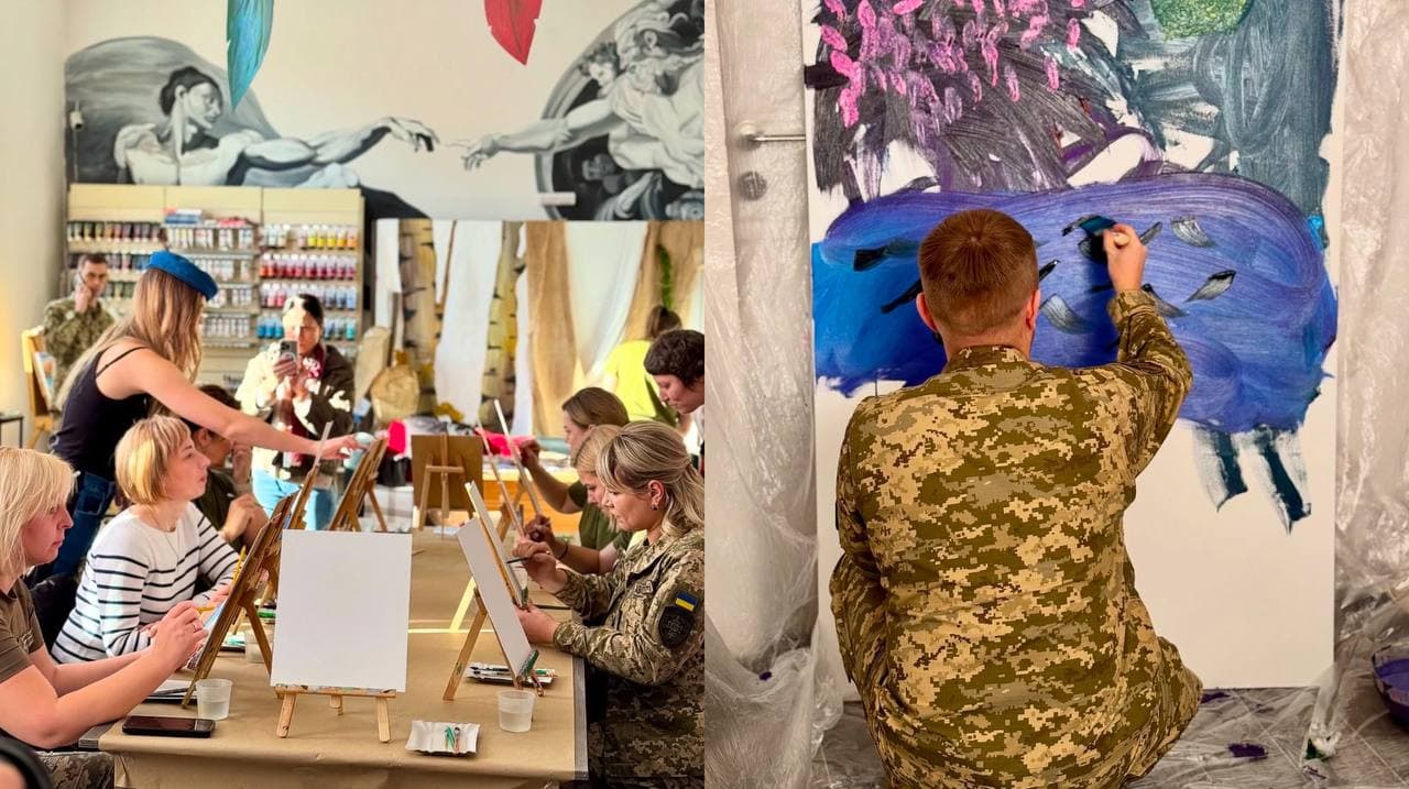 Зображення для статті: Арт-терапія для захисників на Закарпатті: як творчість допомагає відновлювати сили