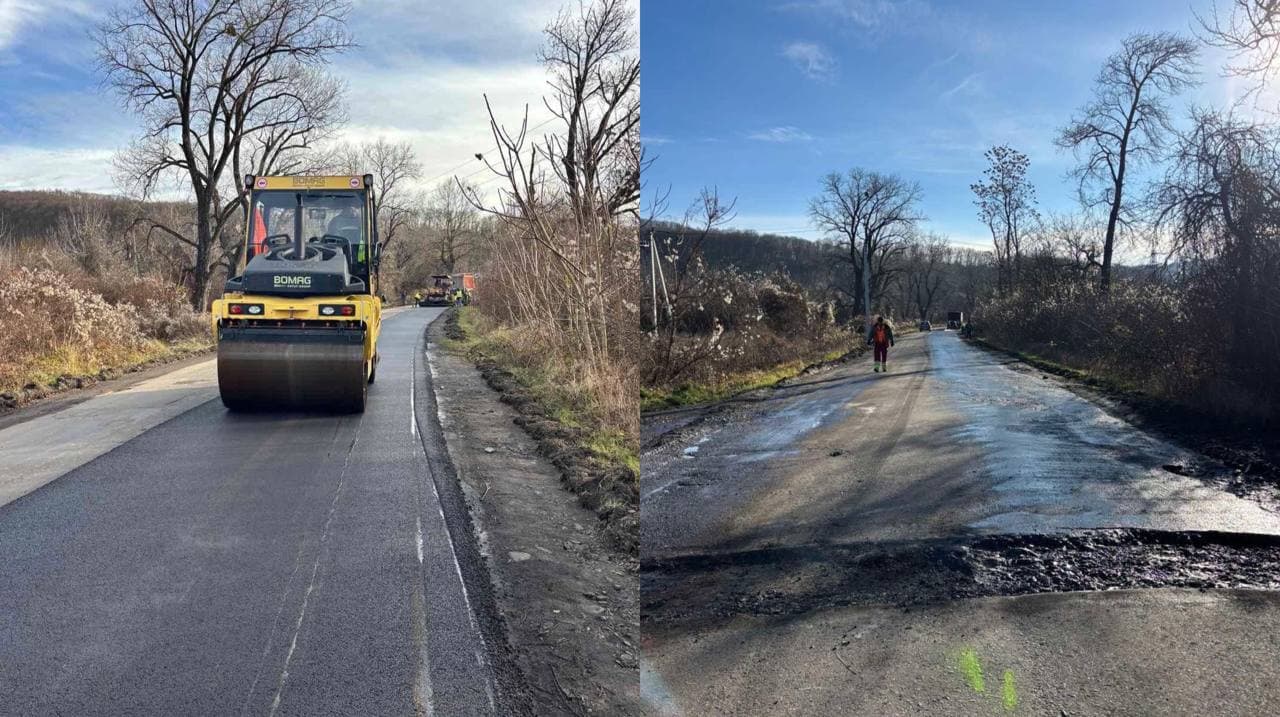 Зображення для статті: На автошляху Львів–Самбір–Ужгород тривають ремонтні роботи