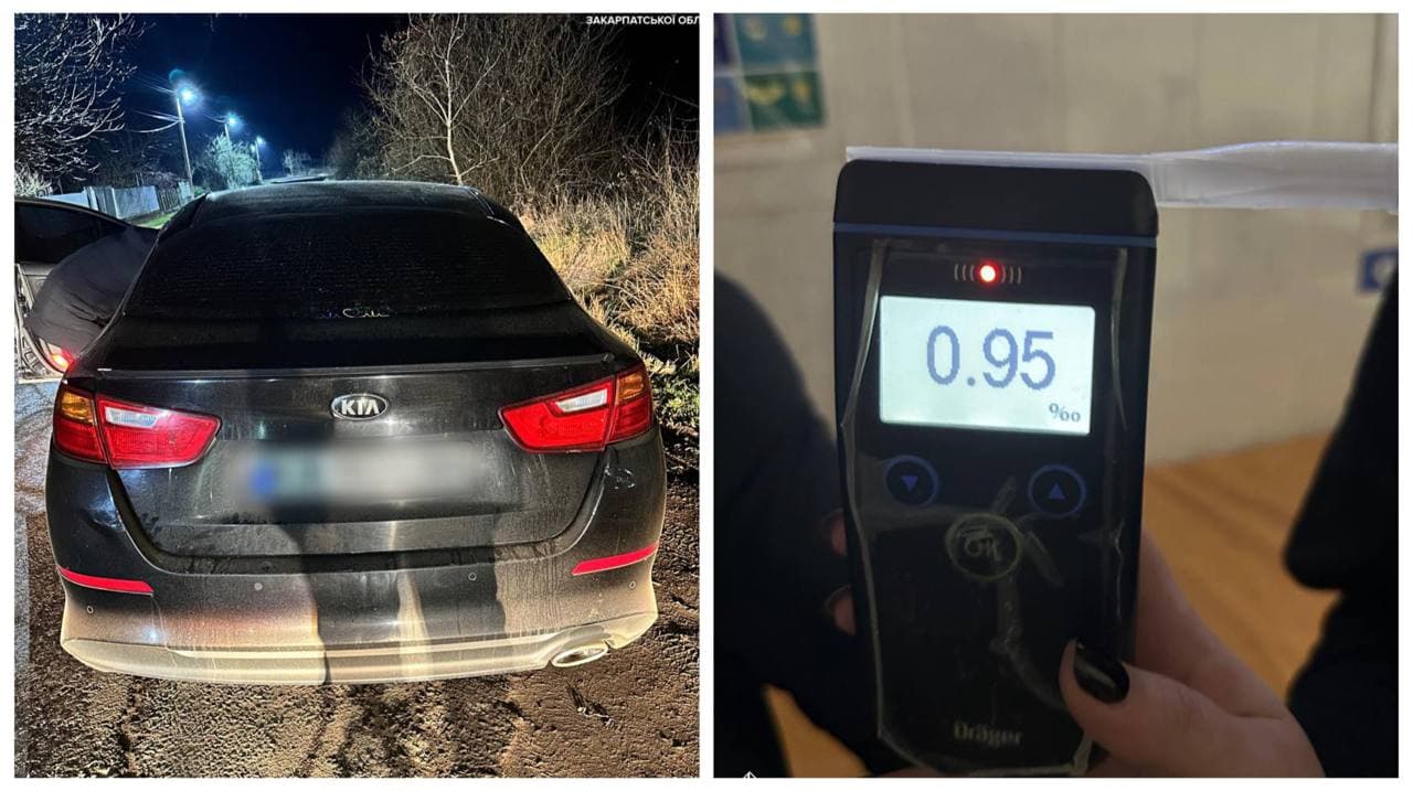 Зображення для статті: Їхав з увімкненою аварійкою: патрульні викрили п’яного водія на Ужгородщині