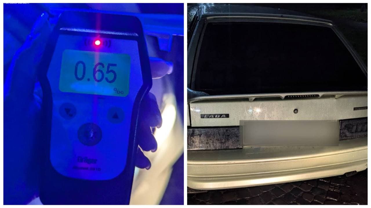 Зображення для статті: У Мукачеві патрульні затримали водія, який керував автомобілем напідпитку та без документів