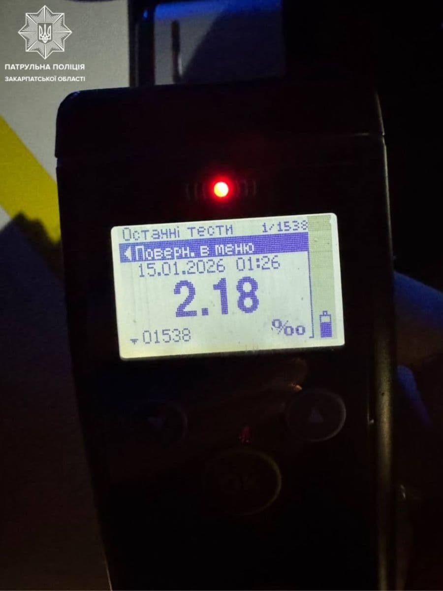 Зображення для статті: В Ужгороді патрульні зупинили водія ВАЗ із 2,18 проміле алкоголю