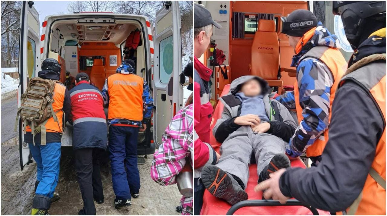 Зображення для статті: Катання на лижах обернулося травмою: на горі Красія травмувався 11-річний ужгородець