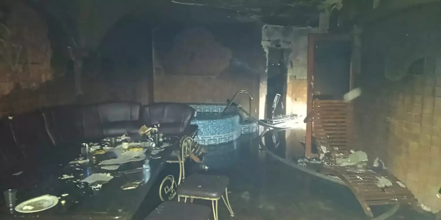 Зображення для статті: В Ужгороді горіла сауна: вогонь знищив приміщення