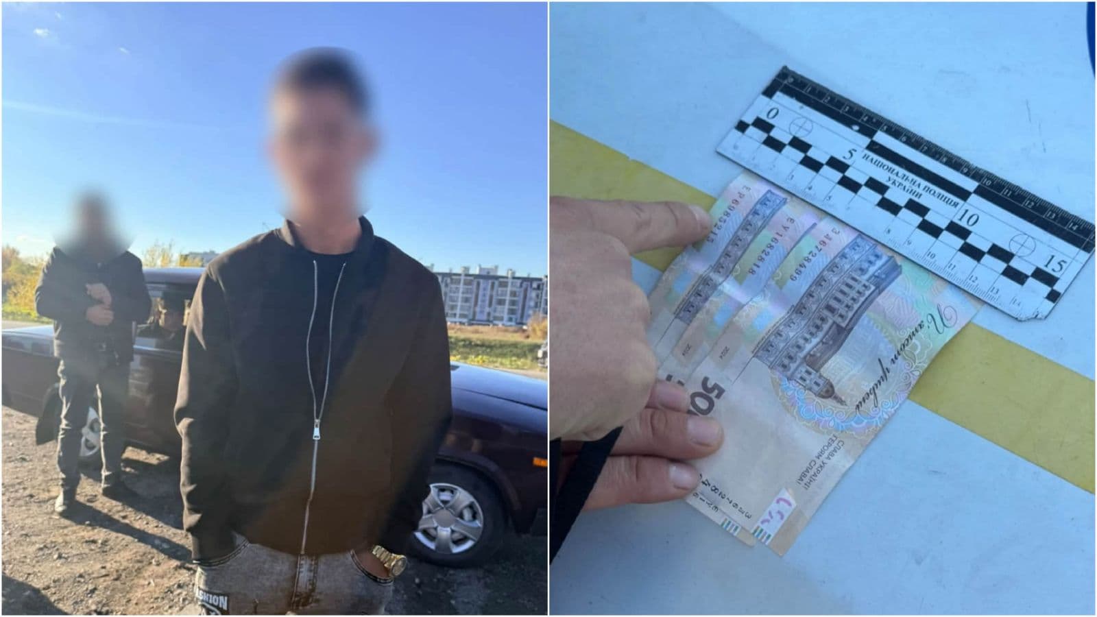 Зображення для статті: Пасажир ВАЗ поклав 1500 гривень у кишеню поліцейського, щоб уникнути відповідальності